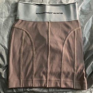 Alexander Wang Logo Pink Skirt and Top
